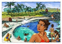 Oeil du Moaï - La piscine