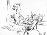 Manu et Arthur (à table)